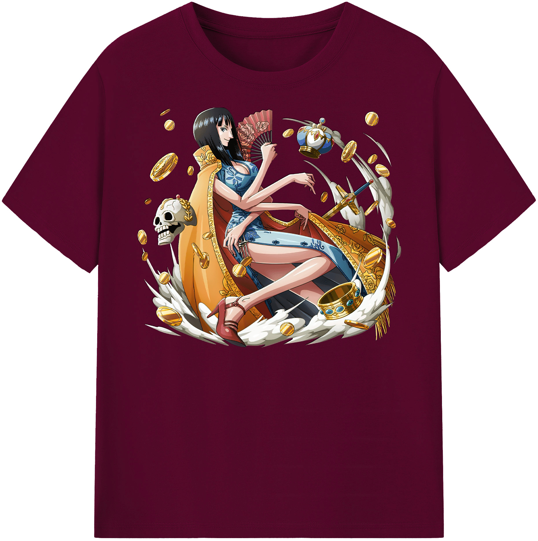 ワンピース ニコ・ロビン ONE PIECE Nico Robin レディースカジュアルプリントTシャツ（綿100％）